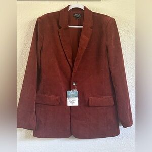 NWT, Abbot Elementary Men’s rust corduroy blazer/jacket.  lined, front pockets